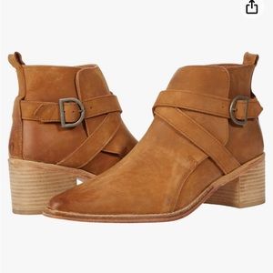 Free people booties caramel brown